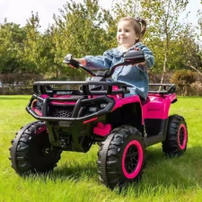 Детский квадроцикл M 6351EBLR-8 розовый пульт управления